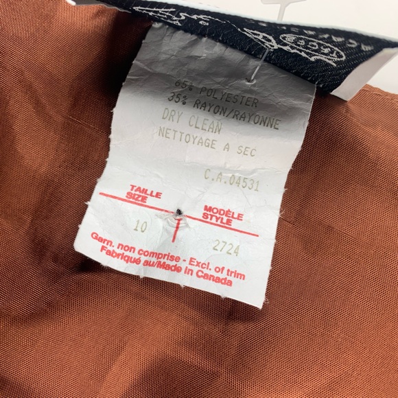 Vintage Ginger Brown Western Embroidered Vest and Skirt Two Piece - Picture 8 of 15